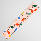 Colorful Holiday String Lights Pattern on Peach Background Table Runner Gallery Image 3