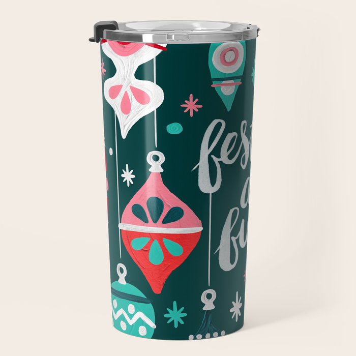 Festive As F*ck - Teal Travel Mug Gallery Image 3