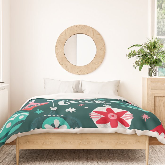 Festive As F*ck - Teal Duvet Cover Gallery Image 3