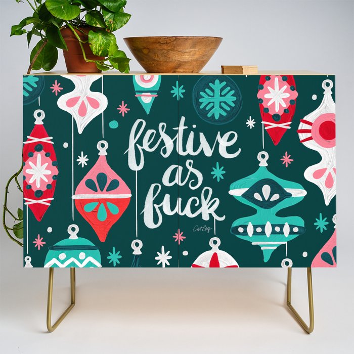 Festive As F*ck - Teal Credenza Gallery Image 1
