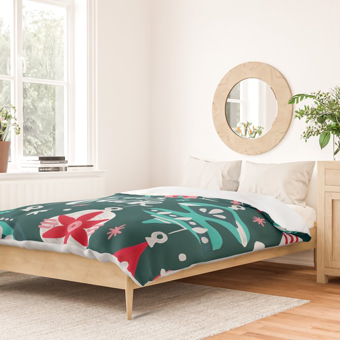 Festive As F*ck - Teal Duvet Cover Gallery Image 2