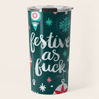 Festive As F*ck - Teal Travel Mug Gallery Image 1