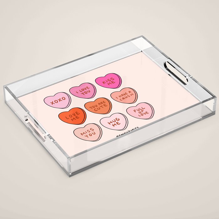 Conversation Hearts Acrylic Tray Gallery Image 1
