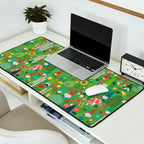 Gnomes In the Garden Green Desk Mat Gallery Image 2