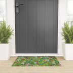 Gnomes In the Garden Green Welcome Mat Gallery Image 3