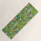 Gnomes In the Garden Green Yoga Mat Gallery Image 1