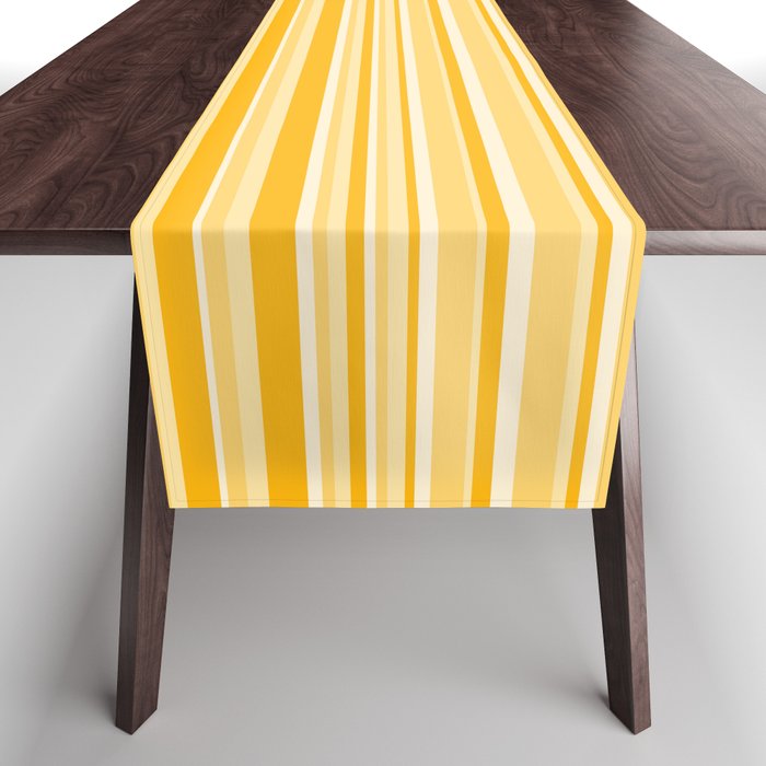 Classic Stripes XXII - Golden Sunshine Yellow Table Runner Gallery Image 1