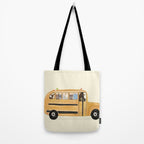 little yellow bus Tote Bag Gallery Image 2