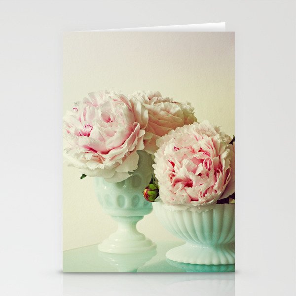 Her Heart Sang a Beautiful Song cottage core flower photograph Stationery Card Gallery Image 1