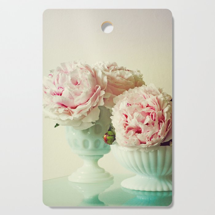Her Heart Sang a Beautiful Song cottage core flower photograph Cutting Board Gallery Image 1