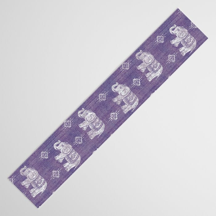 Elephants on Linen - Amethyst Table Runner Gallery Image 3