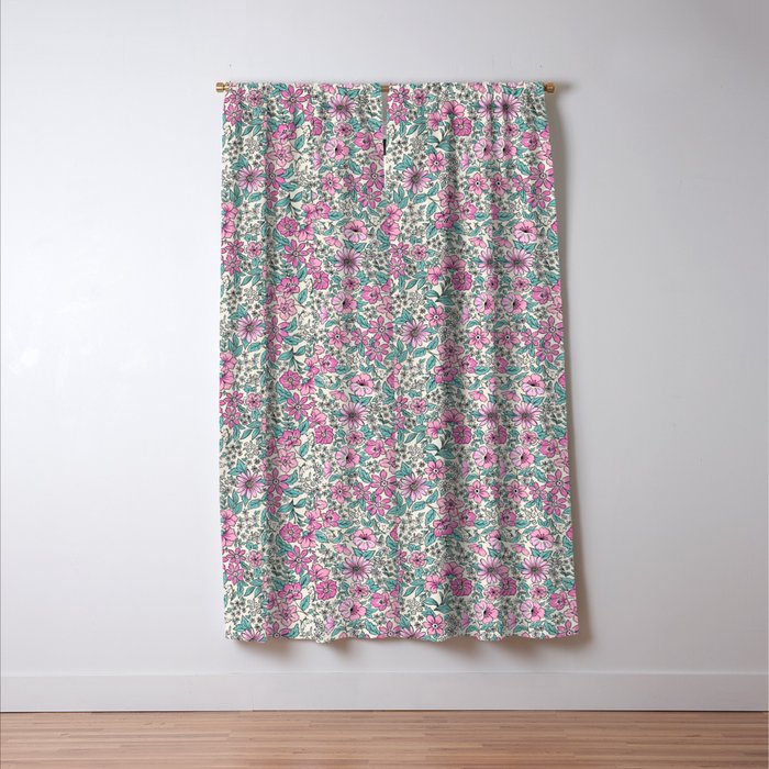 Posey - purple Window Curtain Gallery Image 3