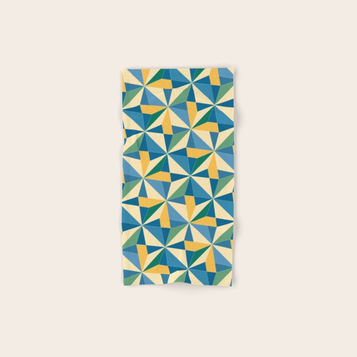 Kaleidoscope Tile Pattern XV Bold Colorful Summer Bath Towel Gallery Image 1