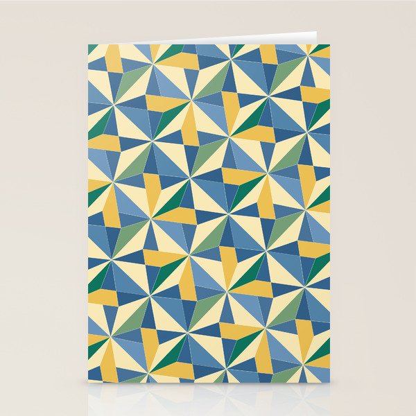 Kaleidoscope Tile Pattern XV Bold Colorful Summer Stationery Card Gallery Image 1