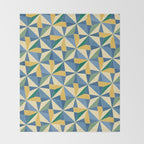 Kaleidoscope Tile Pattern XV Bold Colorful Summer Throw Blanket Gallery Image 2