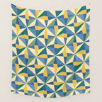Kaleidoscope Tile Pattern XV Bold Colorful Summer Wall Tapestry Gallery Image 4