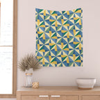 Kaleidoscope Tile Pattern XV Bold Colorful Summer Wall Tapestry Gallery Image 2