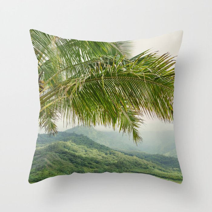 Hanalei Valley - Tropical Hawaii Landscape Photography Throw Pillow Gallery Image 6
