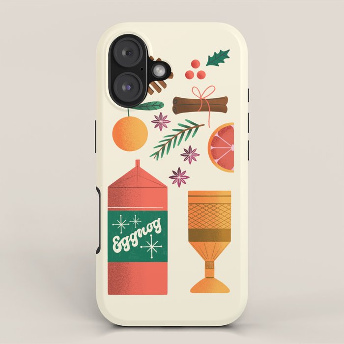 Egg Nog and Holiday Aromatic Foods Still Life iPhone Case Gallery Image 1