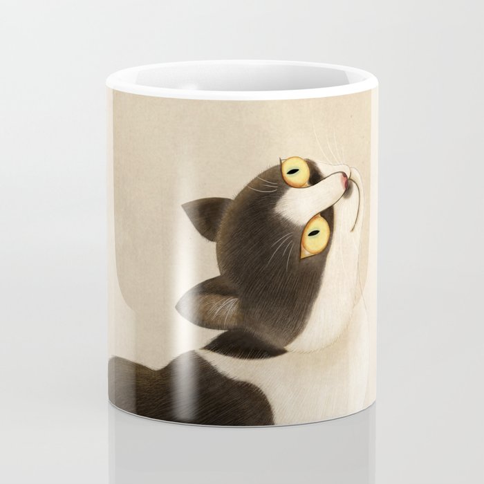 Minhwa: cat & butterfly (Korean traditional/folk art) Coffee Mug Gallery Image 4