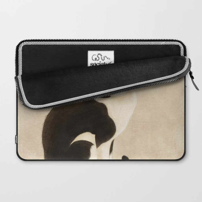 Minhwa: cat & butterfly (Korean traditional/folk art) Laptop Sleeve Gallery Image 2