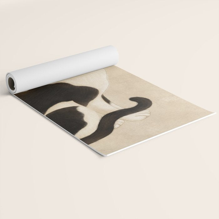 Minhwa: cat & butterfly (Korean traditional/folk art) Yoga Mat Gallery Image 2