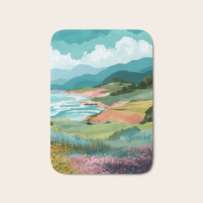 Meadow by the Sea Bath Mat Gallery Image 1