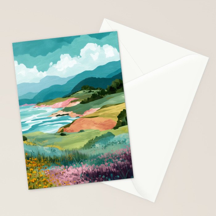 Meadow by the Sea Stationery Card Gallery Image 2