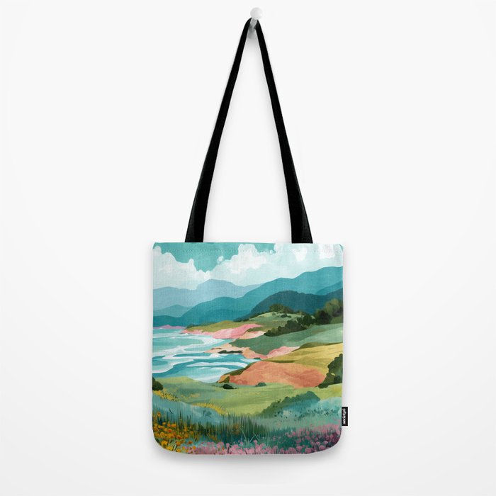 Meadow by the Sea Tote Bag Gallery Image 2