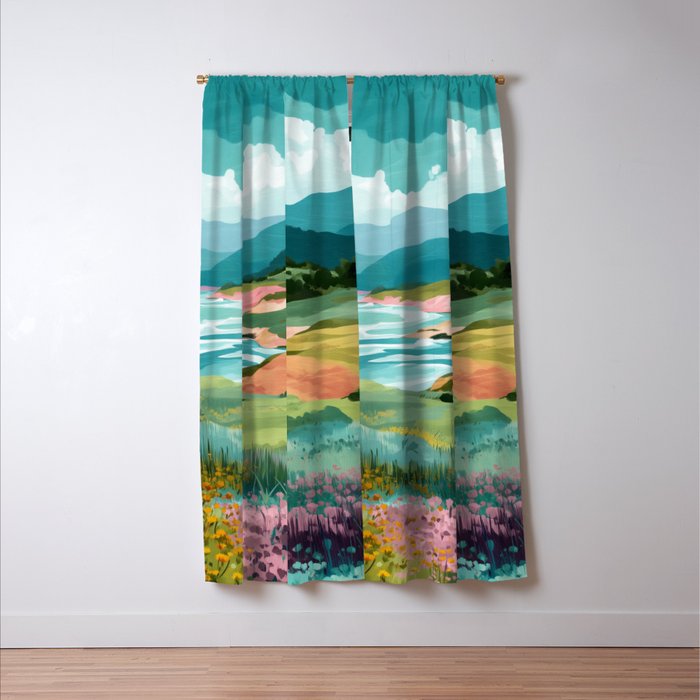 Meadow by the Sea Window Curtain Gallery Image 3