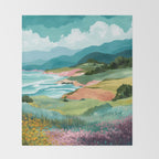 Meadow by the Sea Throw Blanket Gallery Image 2