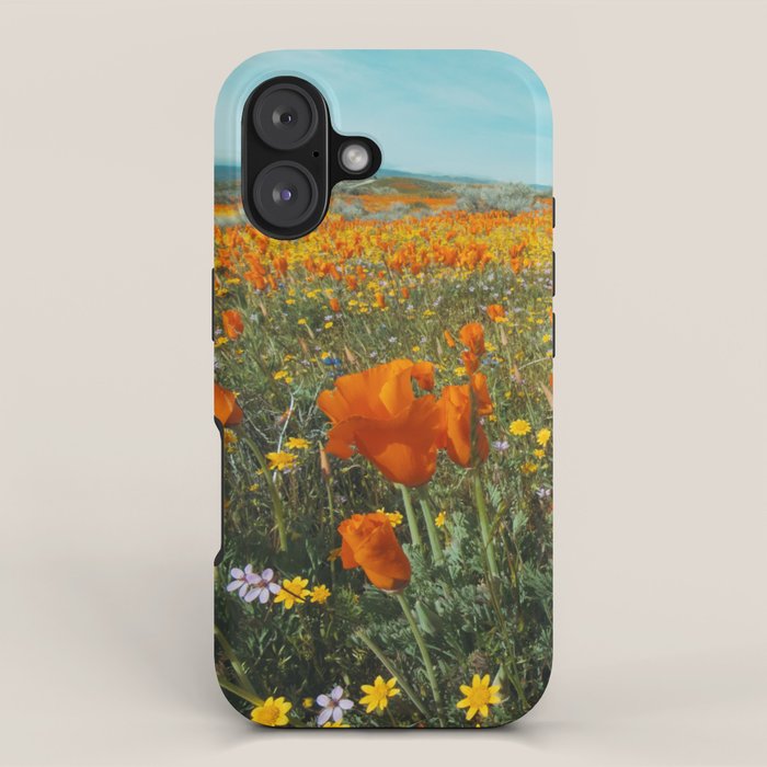 California Wildflower Poppy Superbloom iPhone Case Gallery Image 1