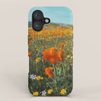 California Wildflower Poppy Superbloom iPhone Case Gallery Image 1
