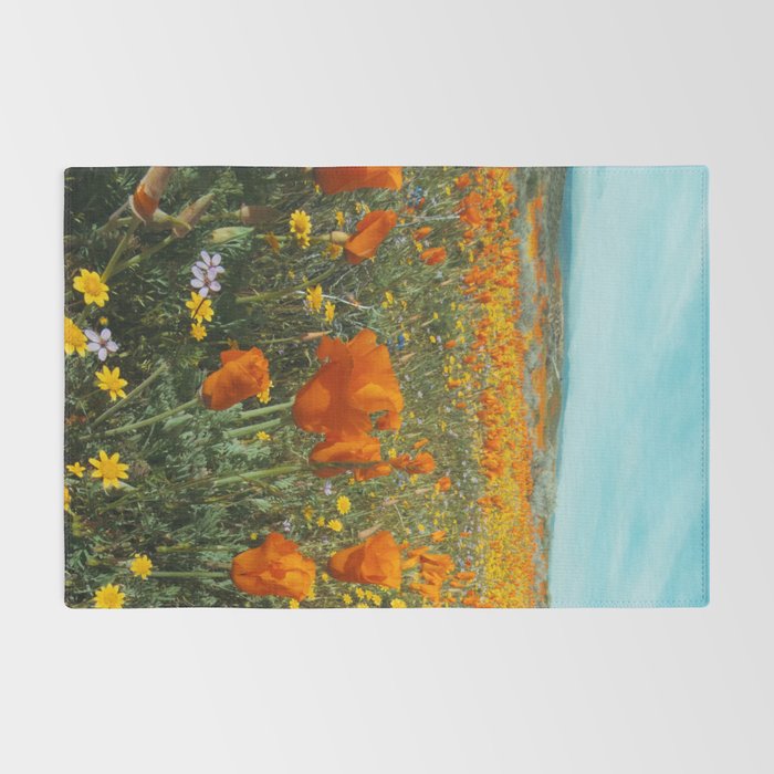 California Wildflower Poppy Superbloom Rug Gallery Image 2