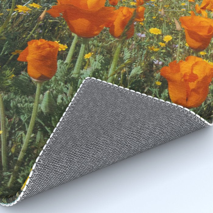 California Wildflower Poppy Superbloom Rug Gallery Image 4