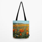 California Wildflower Poppy Superbloom Tote Bag Gallery Image 2