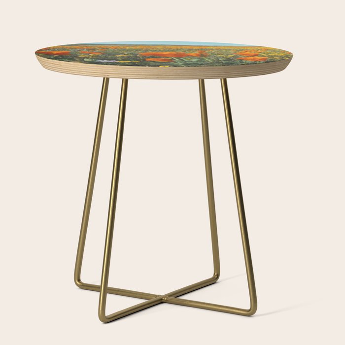 California Wildflower Poppy Superbloom Side Table Gallery Image 1