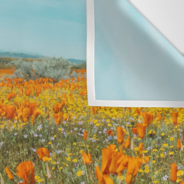 California Wildflower Poppy Superbloom Wall Tapestry Gallery Image 3