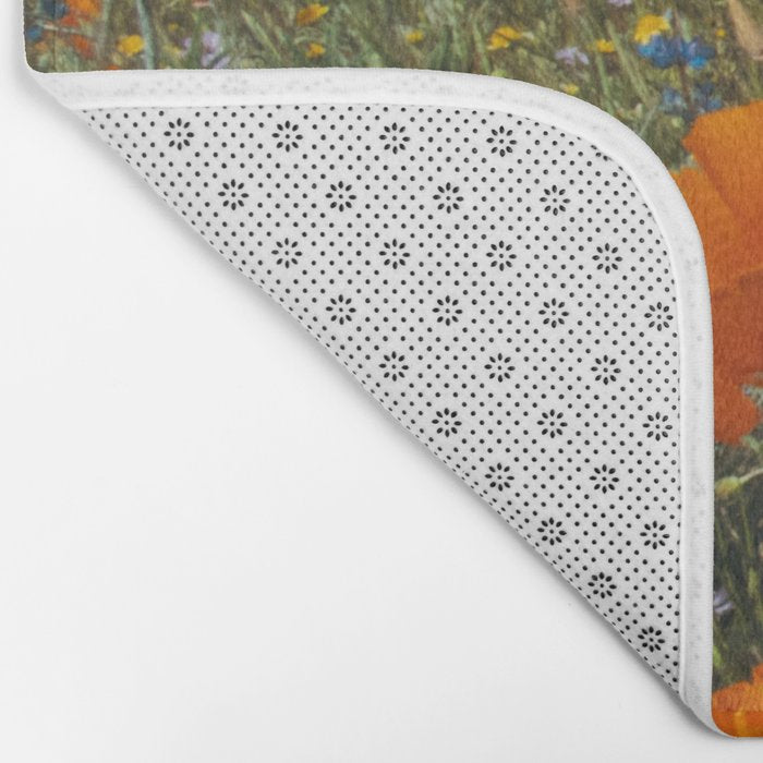 California Wildflower Poppy Superbloom Bath Mat Gallery Image 2
