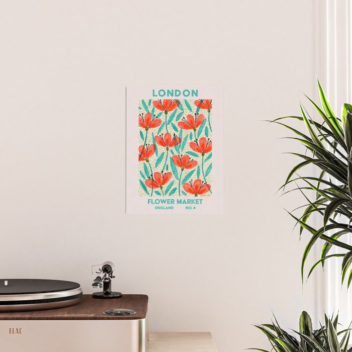 Retro Wall Art | London Flower Market | Matisse Print | Printable Poster Gallery Image 2