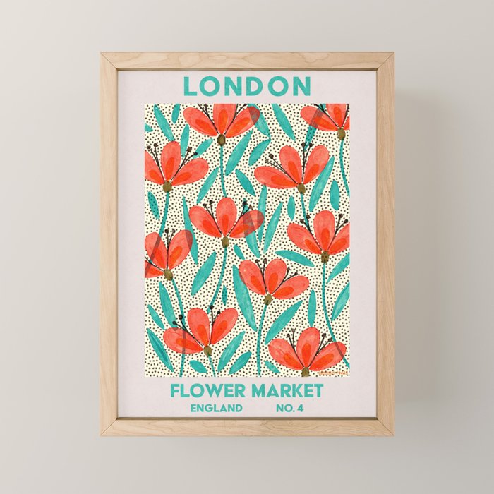 Retro Wall Art | London Flower Market | Matisse Print | Printable Mini Art Print Gallery Image 1