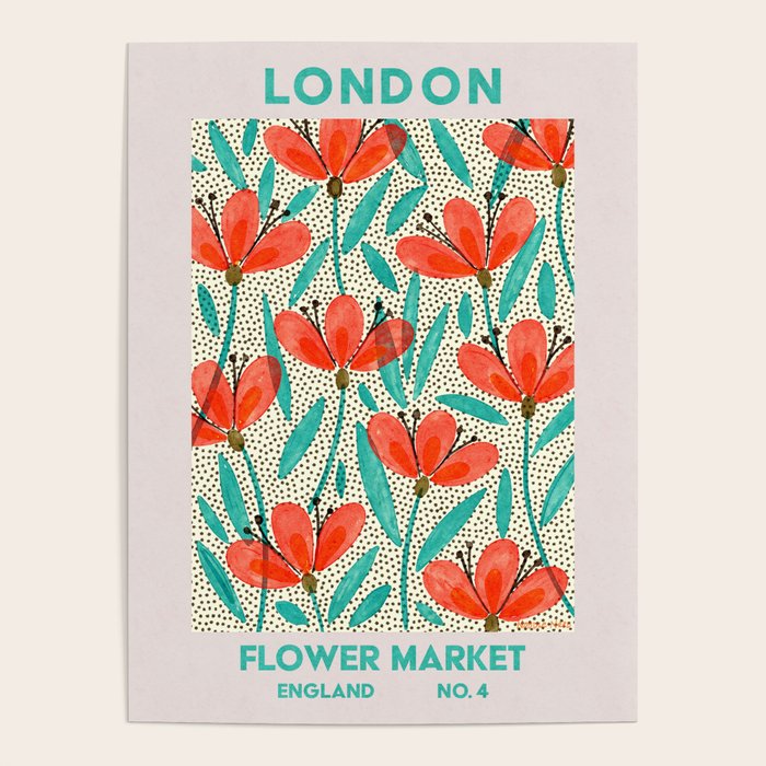Retro Wall Art | London Flower Market | Matisse Print | Printable Poster Gallery Image 4