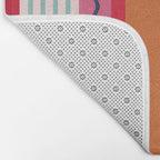 Bold Color Play Pink And Orange Stripes Bath Mat Gallery Image 2