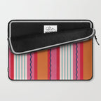 Bold Color Play Pink And Orange Stripes Laptop Sleeve Gallery Image 2