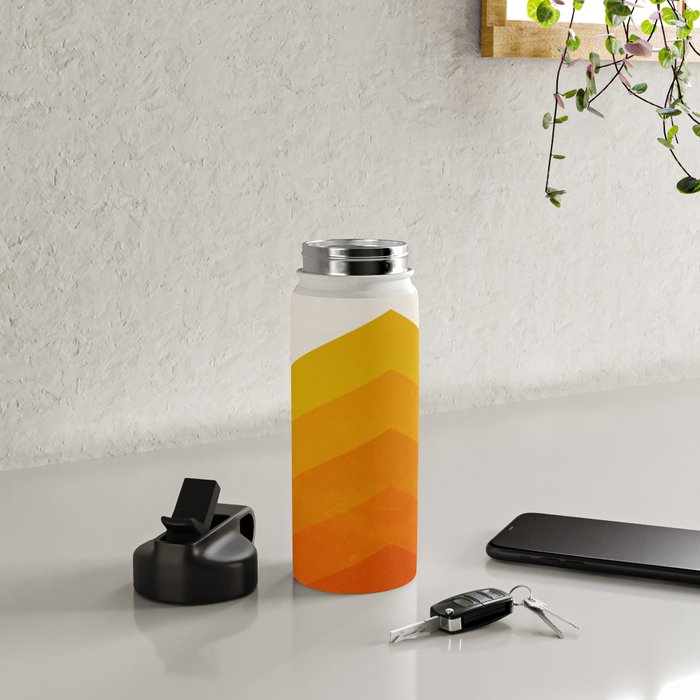 Chevron Waves: Retro Summer Edition Water Bottle Gallery Image 4