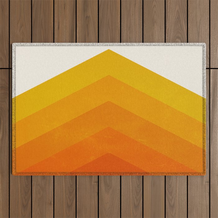 Chevron Waves: Retro Summer Edition Outdoor Rug Gallery Image 1