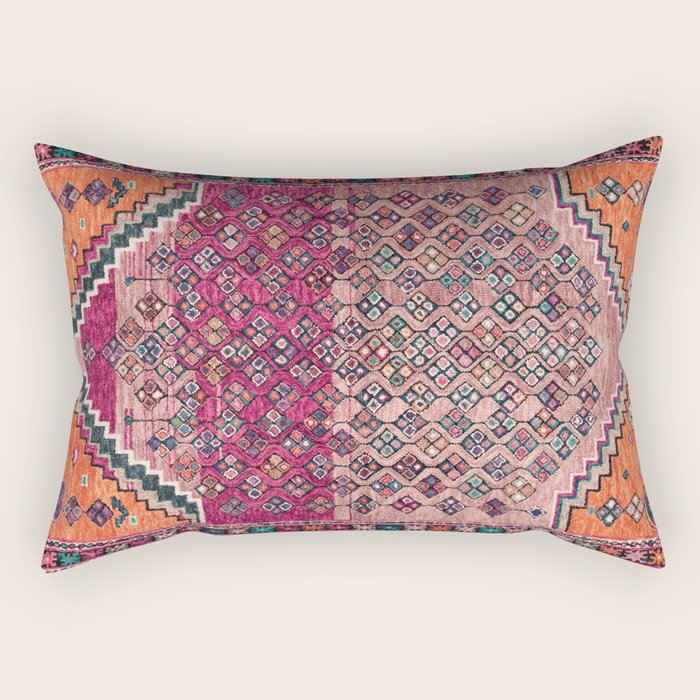 Traditional Moroccan Berber Artwork Design E17 Rectangular Pillow Gallery Image 2