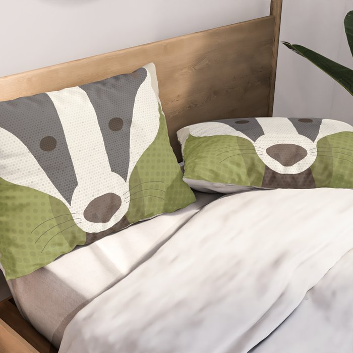 Whimsy Badger Pillow Sham Gallery Image 2