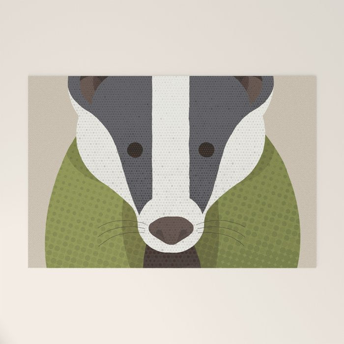 Whimsy Badger Welcome Mat Gallery Image 1
