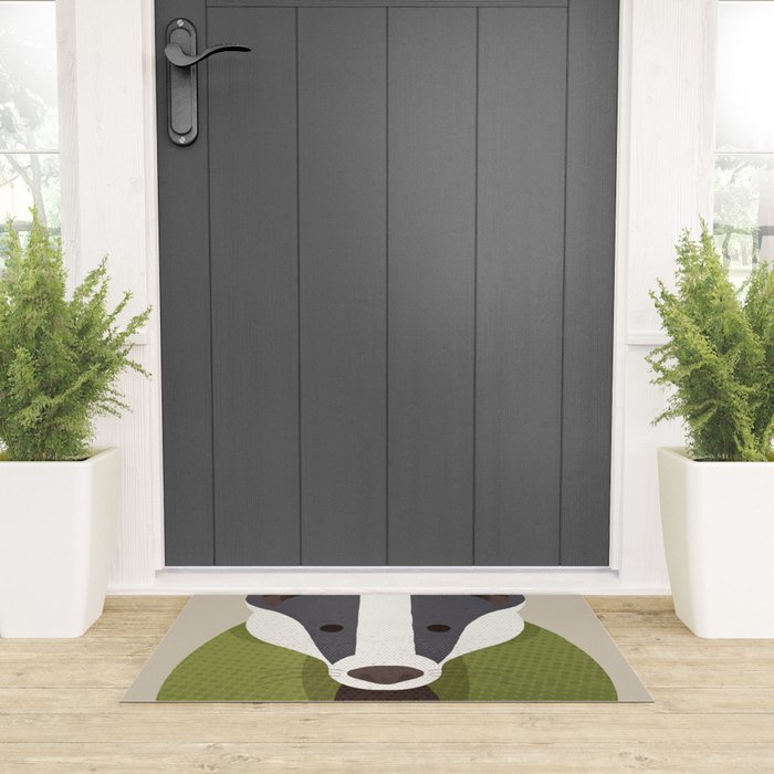 Whimsy Badger Welcome Mat Gallery Image 3